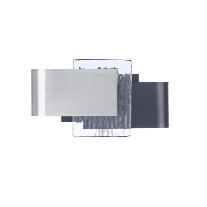 Harmony 1 Light LED Wall Sconce in Flat Black/Polished Nickel