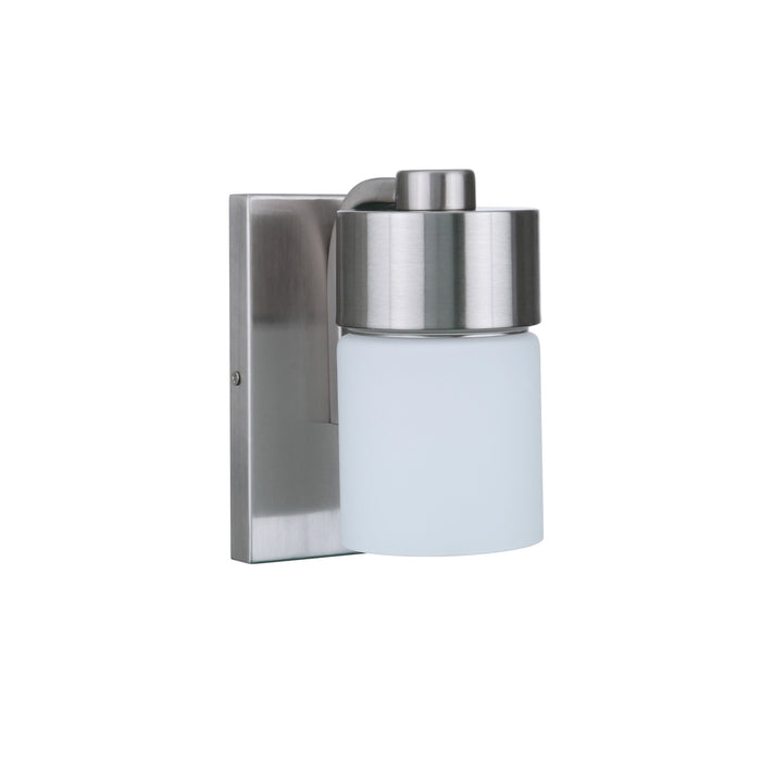 District 1 Light Wall Sconce in Brushed Polished Nickel