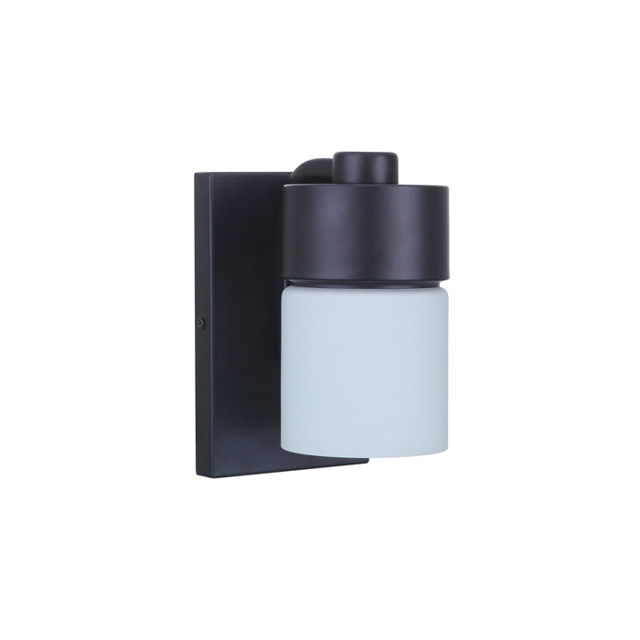 District 1 Light Wall Sconce in Flat Black