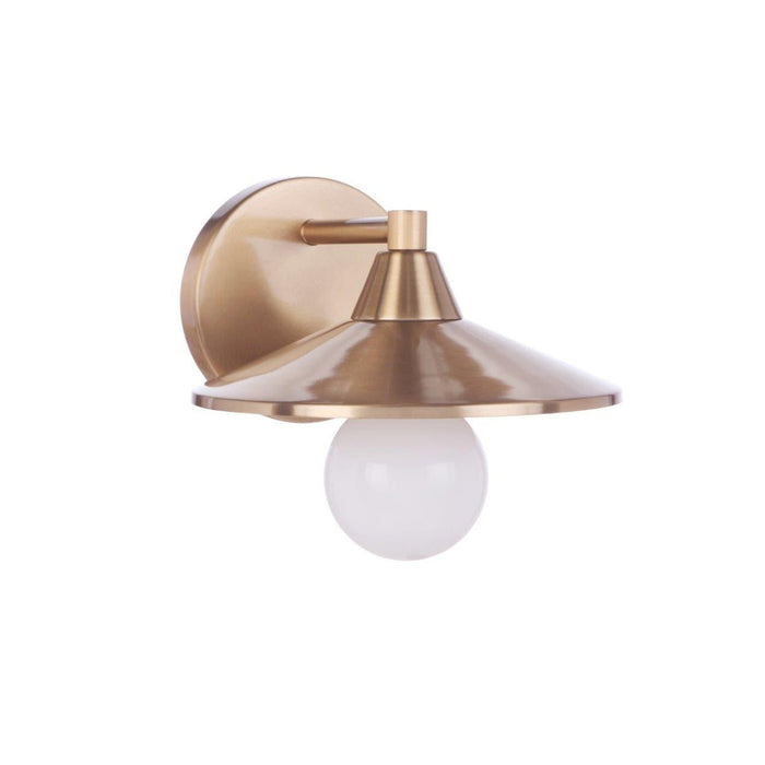 Isaac 1 Light Wall Sconce in Satin Brass