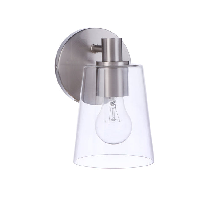 Emilio 1 Light Wall Sconce in Brushed Polished Nickel