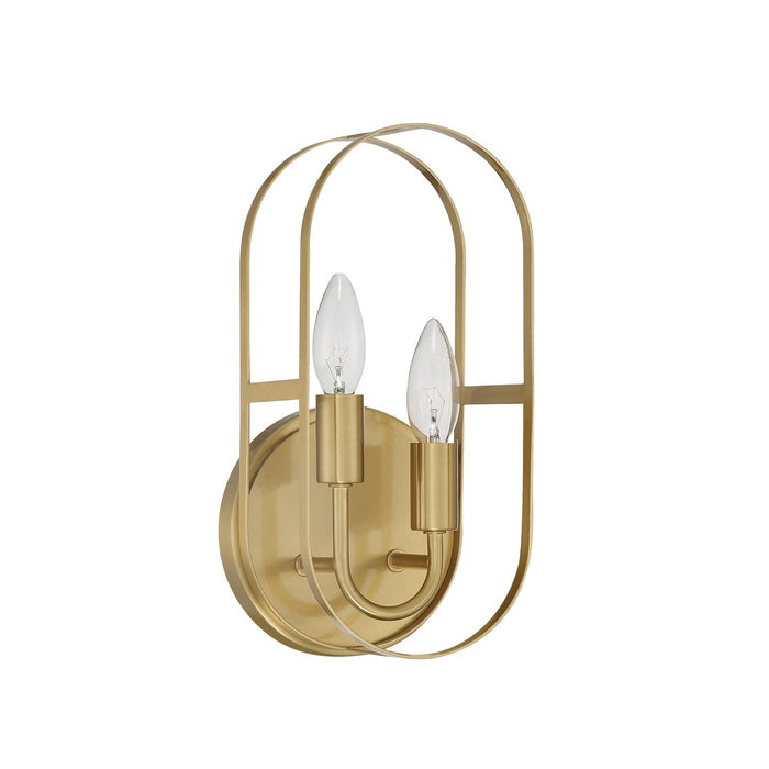 Mindful 2 Light Sconce in Satin Brass