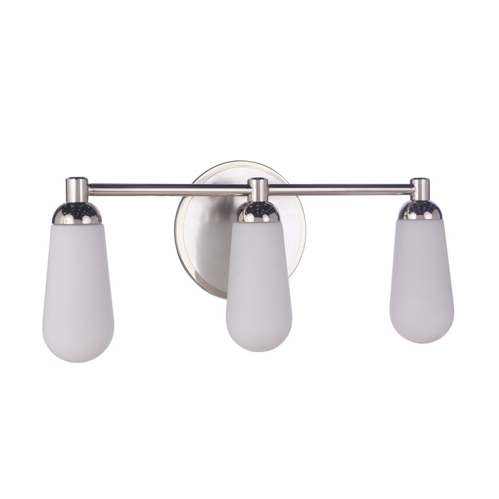 Riggs 3 Light Vanity in Brushed Polished Nickel/Polished Nickel