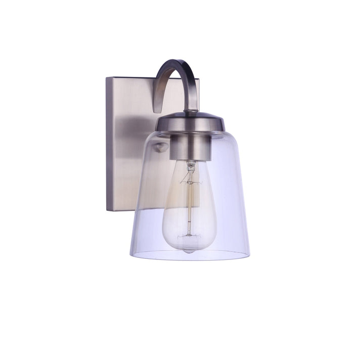 Elsa 1 Light Wall Sconce in Brushed Polished Nickel