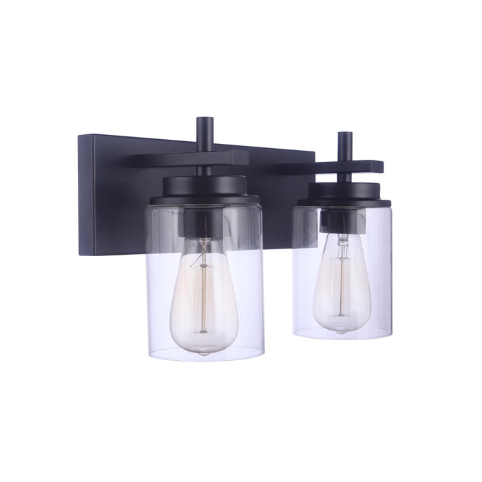 Reeves 2 Light Vanity in Flat Black