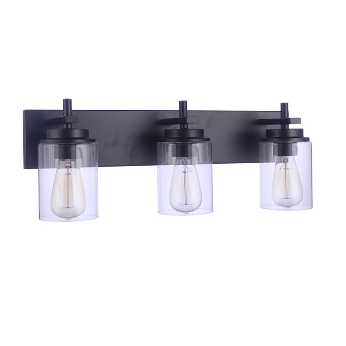 Reeves 3 Light Vanity in Flat Black