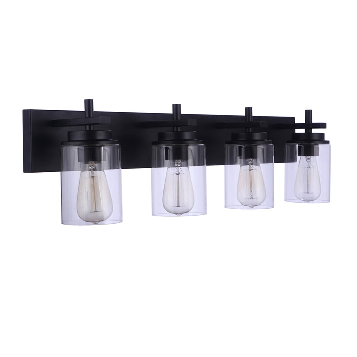 Reeves 4 Light Vanity in Flat Black