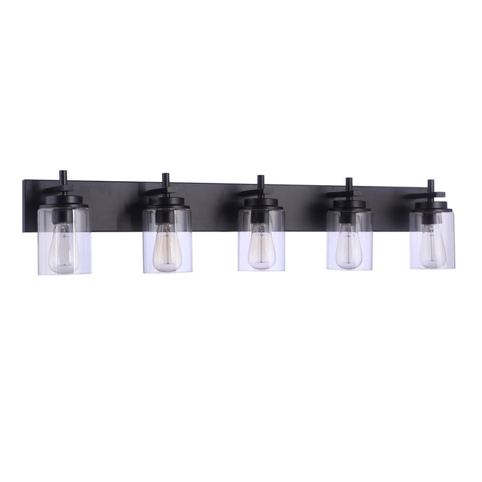 Reeves 5 Light Vanity in Flat Black