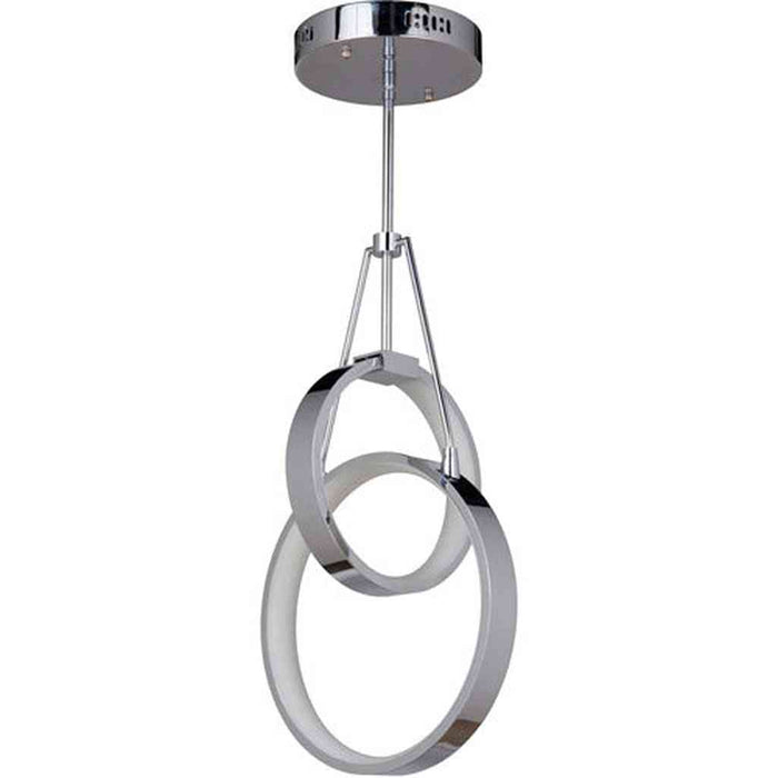 Anillo 2 Ring LED Pendant in Chrome