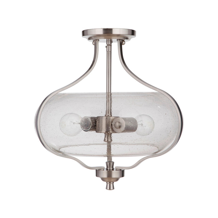 Serene 2 Light Semi Flush in Brushed Polished Nickel