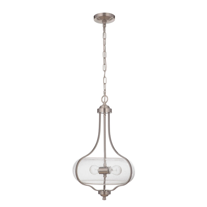 Serene 2 Light Pendant in Brushed Polished Nickel