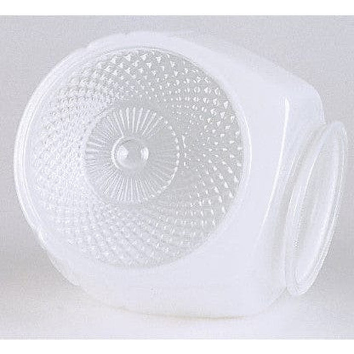 SATCO WHITE/CLEAR BATH SHADE 3 1/4 FITTED 50-111