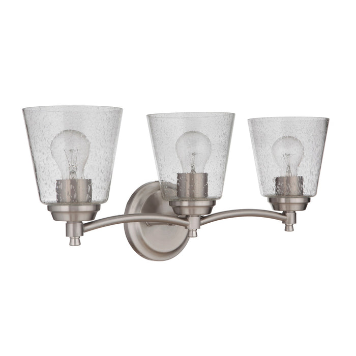 Tyler 3 Light Vanity in Brushed Polished Nickel