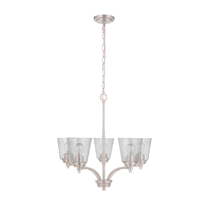 Tyler 5 Light Chandelier in Brushed Polished Nickel