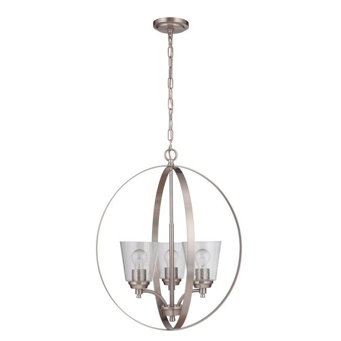 Tyler 3 Light Foyer in Brushed Polished Nickel