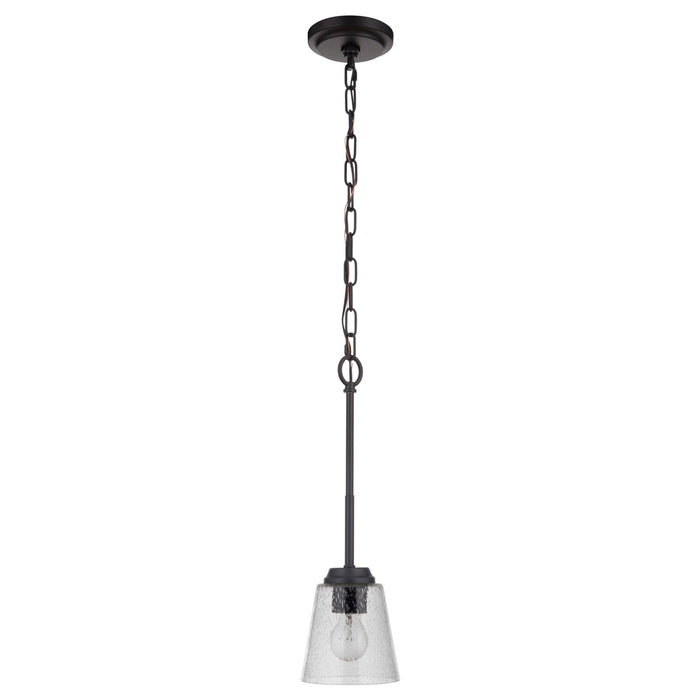 Tyler 1 Light Mini Pendant in Flat Black