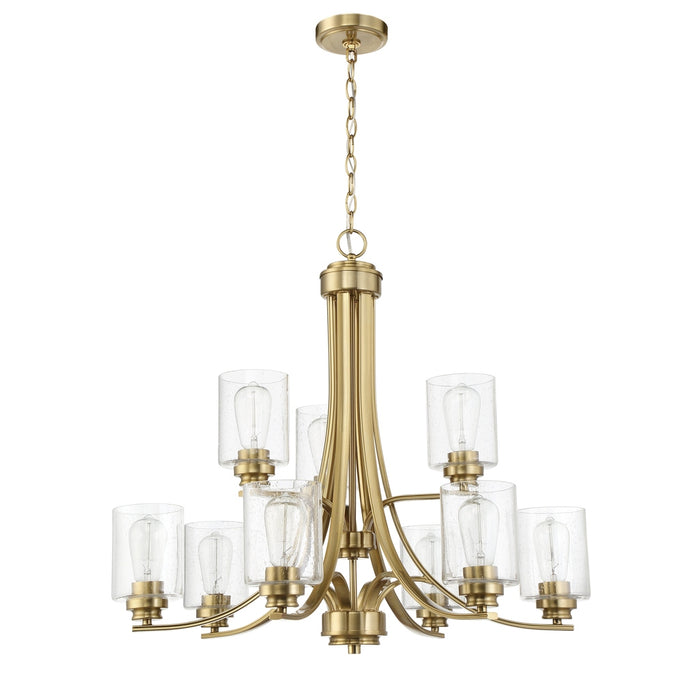 Bolden 9 Light Chandelier in Satin Brass