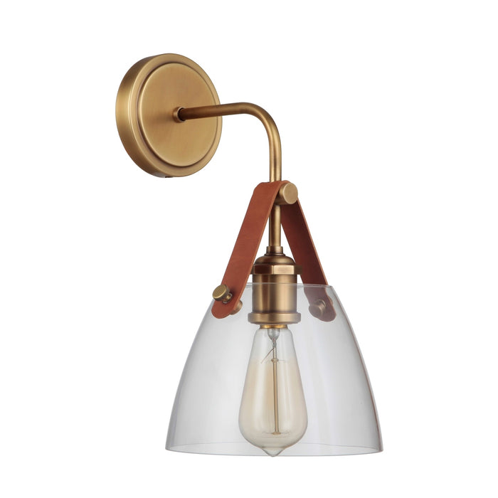 Hagen 1 Light Wall Sconce in Vintage Brass