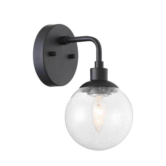 Que 1 Light Wall Sconce in Flat Black