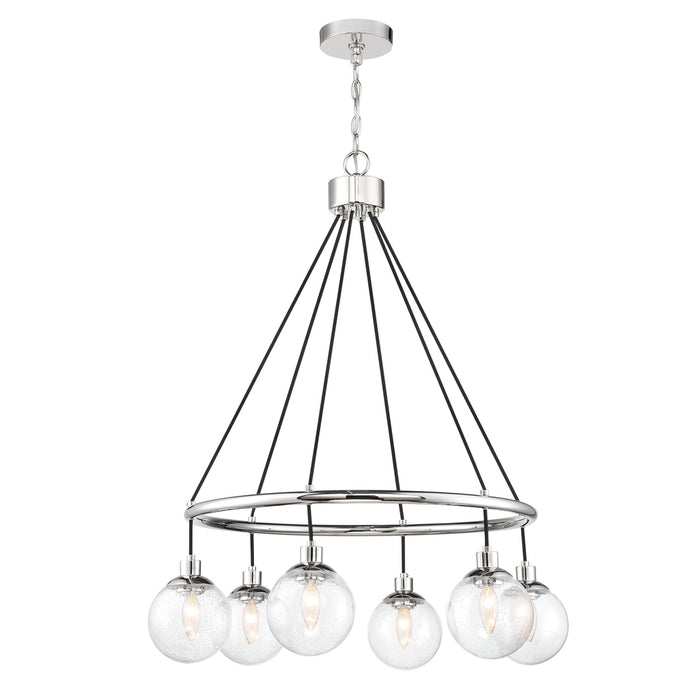 Que 6 Light Chandelier in Chrome