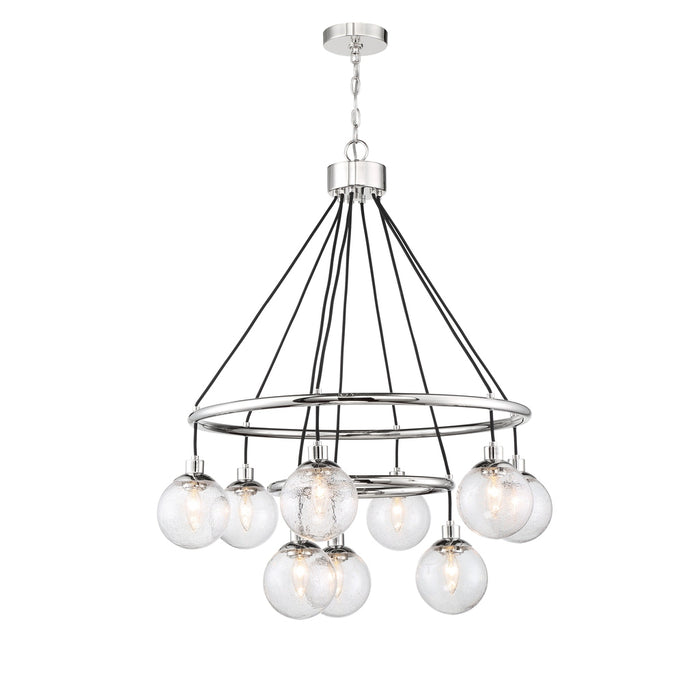 Que 9 Light Chandelier in Chrome