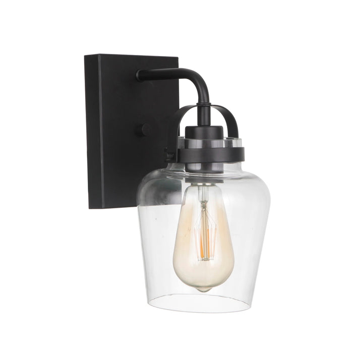 Trystan 1 Light Wall Sconce in Flat Black