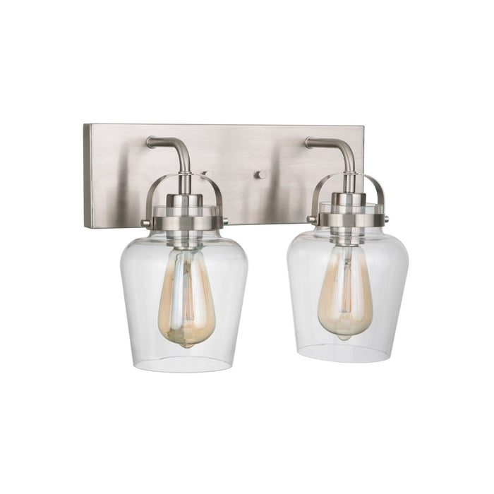 Trystan 2 Light Vanity in Brushed Polished Nickel