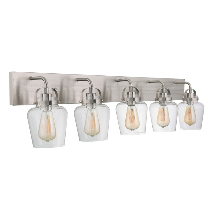 Trystan 5 Light Vanity in Brushed Polished Nickel