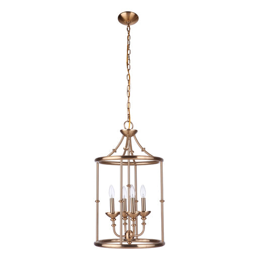 Craftmade Marlowe 4 Light Foyer in Satin Brass
