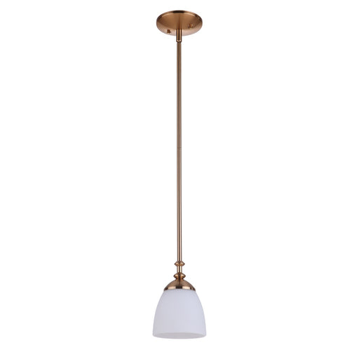 Craftmade Marlowe 1 Light Mini Pendant in Satin Brass