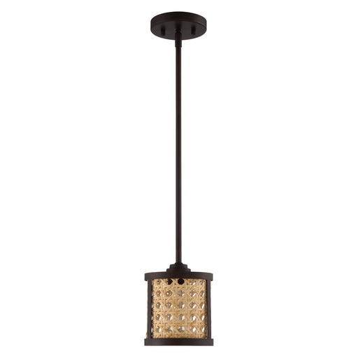 Craftmade Malaya 1 Light Mini Pendant in Aged Bronze Brushed