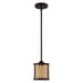 Craftmade Malaya 1 Light Mini Pendant in Aged Bronze Brushed