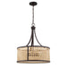 Craftmade Malaya 6 Light Pendant in Aged Bronze Brushed