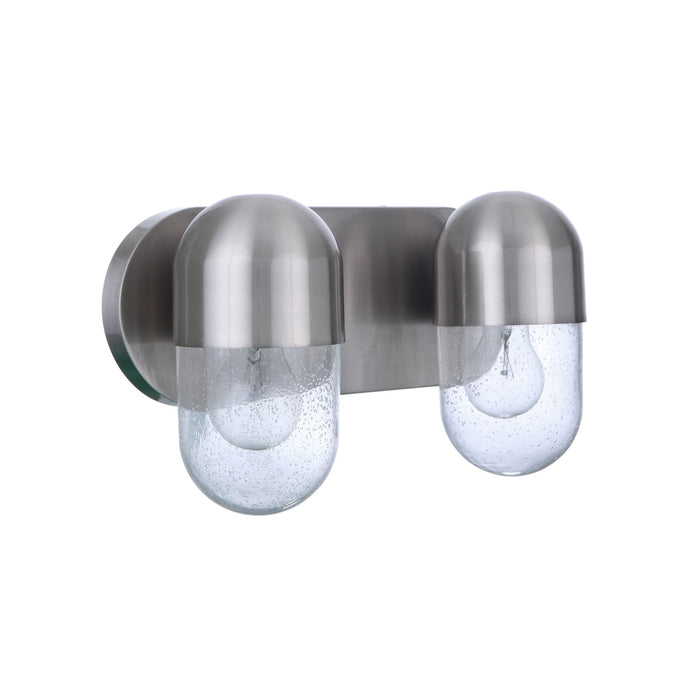 Pill 2 Light Vanity in Brushed Polished Nickel