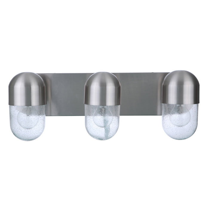 Pill 3 Light Vanity in Brushed Polished Nickel