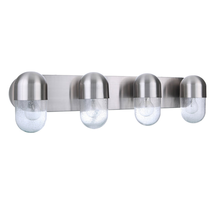 Pill 4 Light Vanity in Brushed Polished Nickel