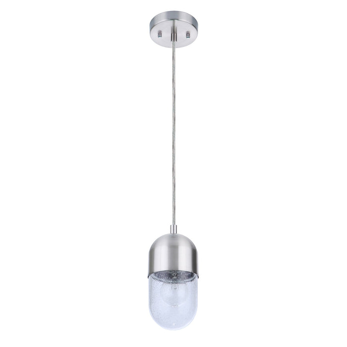 Pill 1 Light Mini Pendant in Brushed Polished Nickel