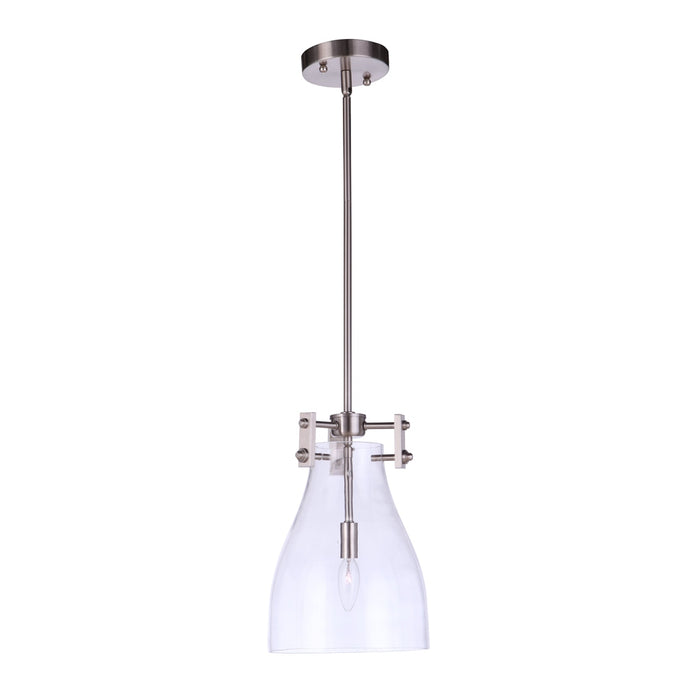 Chardonnay 1 Light Mini Pendant in Brushed Polished Nickel