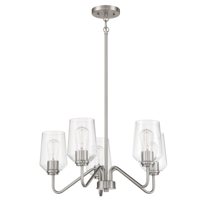 Shayna 5 Light Chandelier in Brushed Polished Nickel