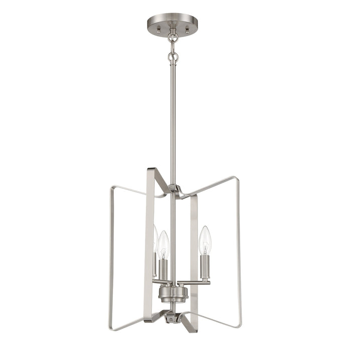 Shayna 3 Light Foyer in Brushed Polished Nickel