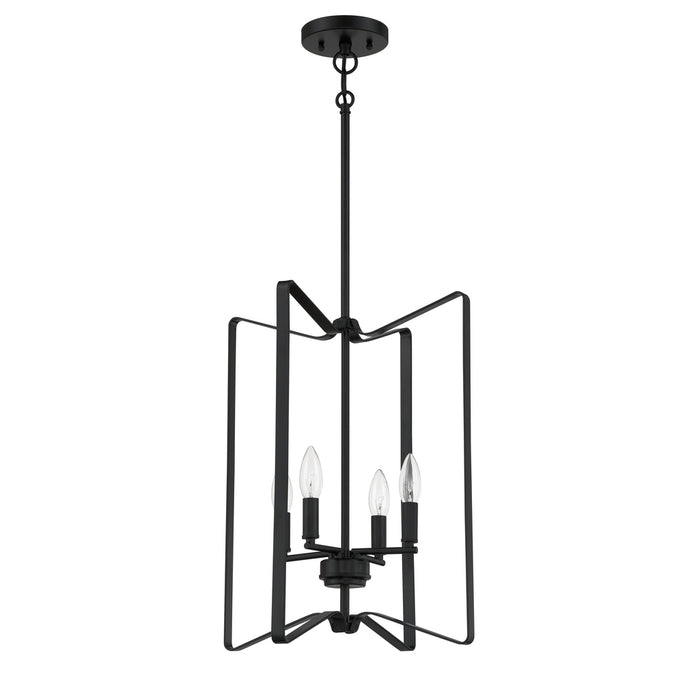 Shayna 4 Light Foyer in Flat Black