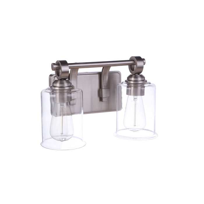 Romero 2 Light Vanity in Brushed Polished Nickel