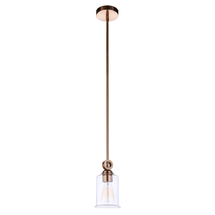 Romero 1 Light Mini Pendant in Satin Brass