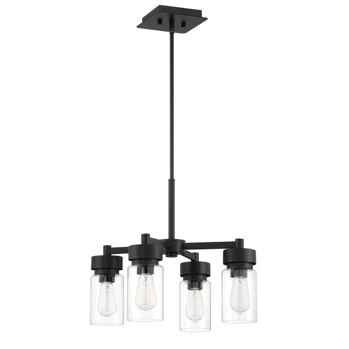 Bennet 4 Light Outdoor Chandelier in Midnight