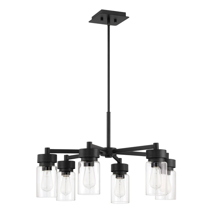 Bennet 6 Light Outdoor Chandelier in Midnight