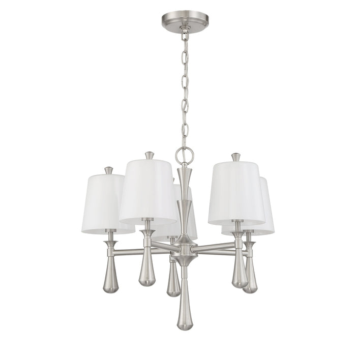 Palmer 5 Light Mini Chandelier in Brushed Polished Nickel