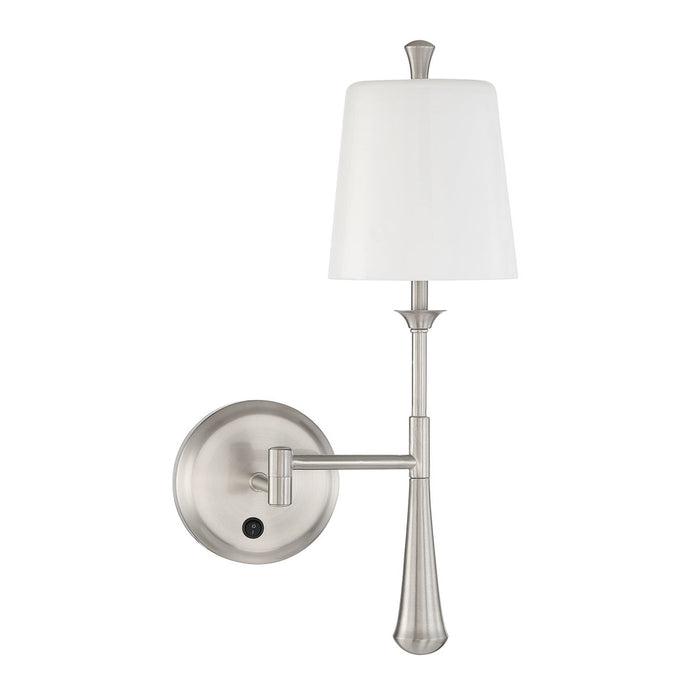 Palmer 1 Light Swing Arm Wall Sconce in Brushed Polished Nickel