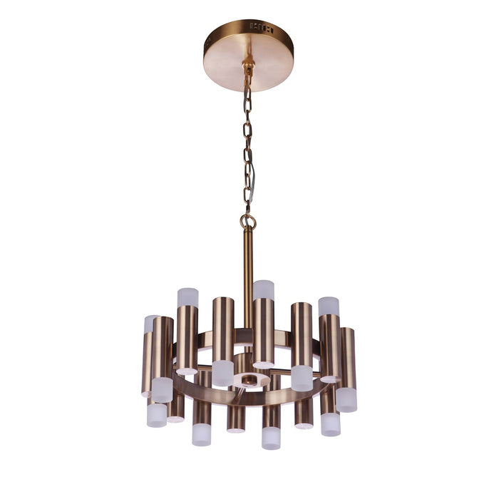 Simple Lux 16 Light LED Chandelier in Satin Brass