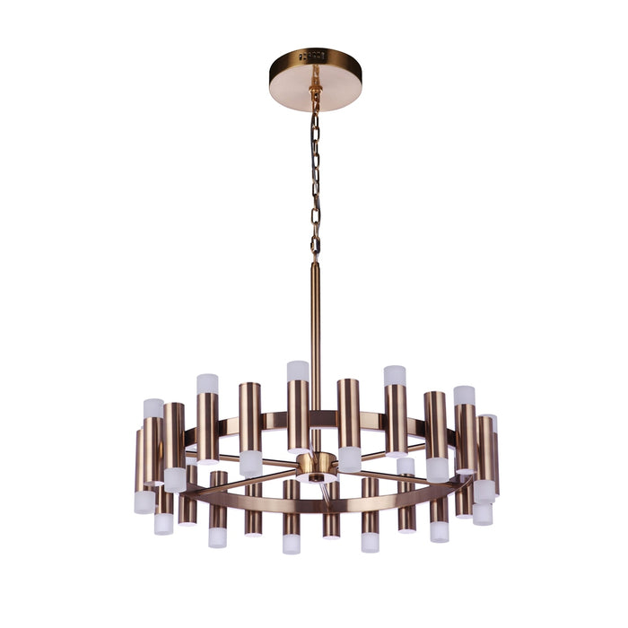 Simple Lux 24 Light LED Chandelier in Satin Brass