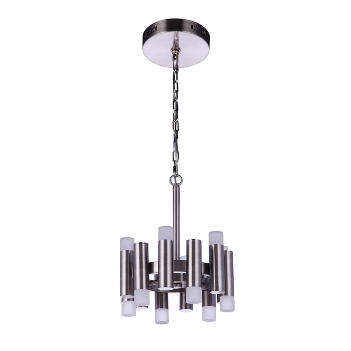 Simple Lux 12 Light LED Convertible Semi Flush in Brushed Polished Nickel